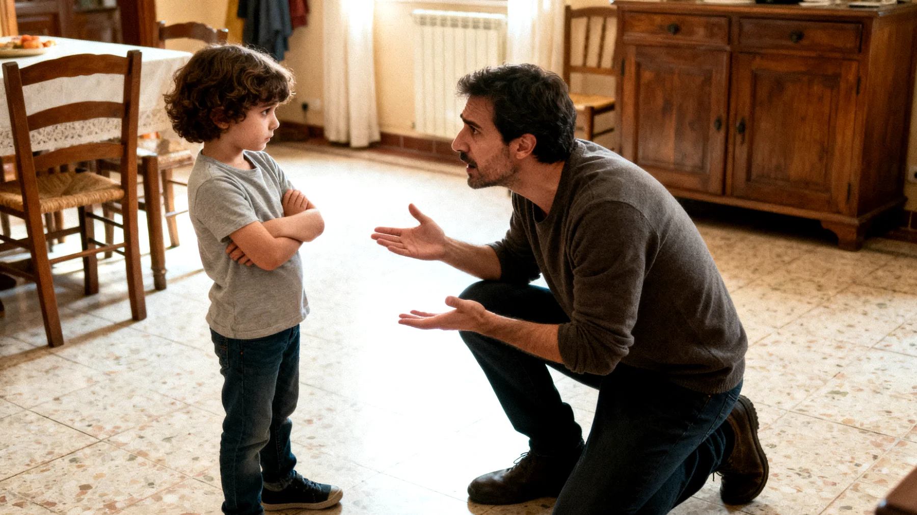 I genitori faticano a comunicare efficacemente con i propri bambini, che non ascoltano le richieste, non esprimono chiaramente bisogni ed emozioni, e sembrano non comprendere le spiegazioni degli adulti, creando frustrazione reciproca e incomprensioni quotidiane"