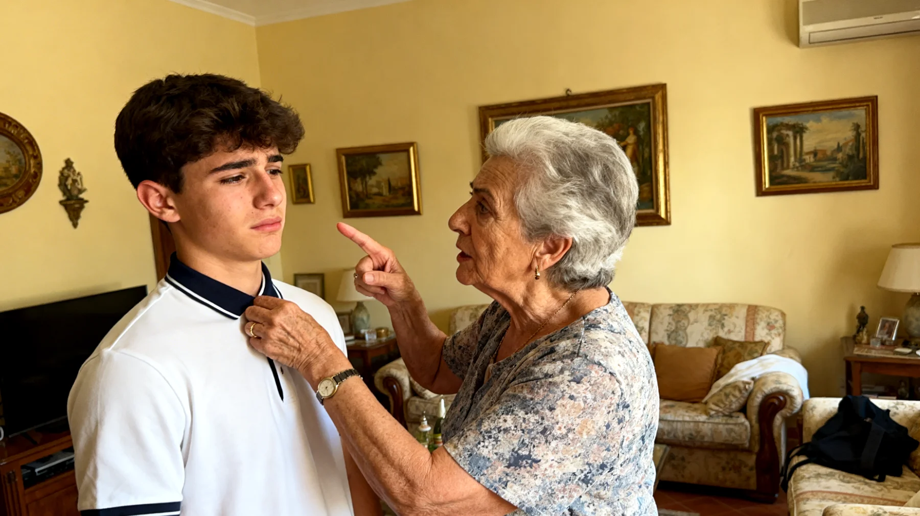 Nonna che continua a trattare i nipoti giovani adulti come bambini, interferendo nelle loro scelte di vita, limitando la loro crescita personale e creando tensioni nel rapporto"